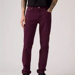 Levi's Men's Slim Fit Maroon Jeans - new without tag